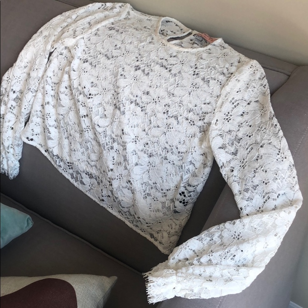 Kooples lace long sleeve top